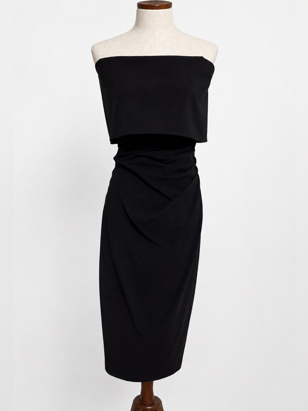 NWT Vince Camuto off the shoulder pop over ruched dress Black Size 4 Cocktail